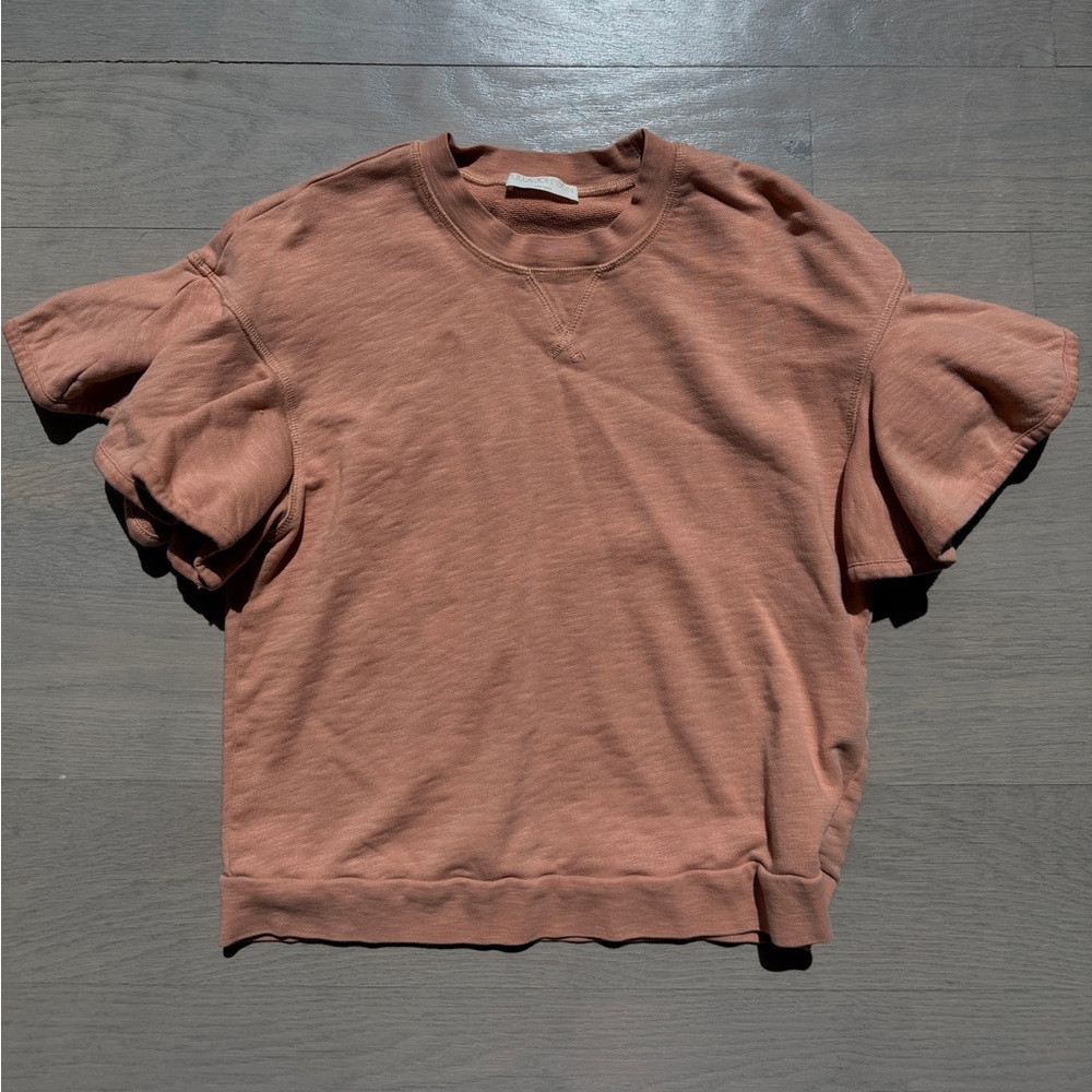 Ulla Johnson Orange/Pink Boxy Short Sleeve T-Shirt